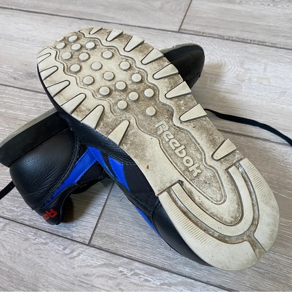 Reebok Classics Red and Blue Leather Trainers - Size 9 - Picture 6 of 8